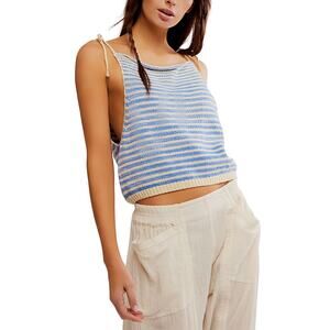 FREE PEOPLE Claire Tank Granada Sky Combo Large NWT